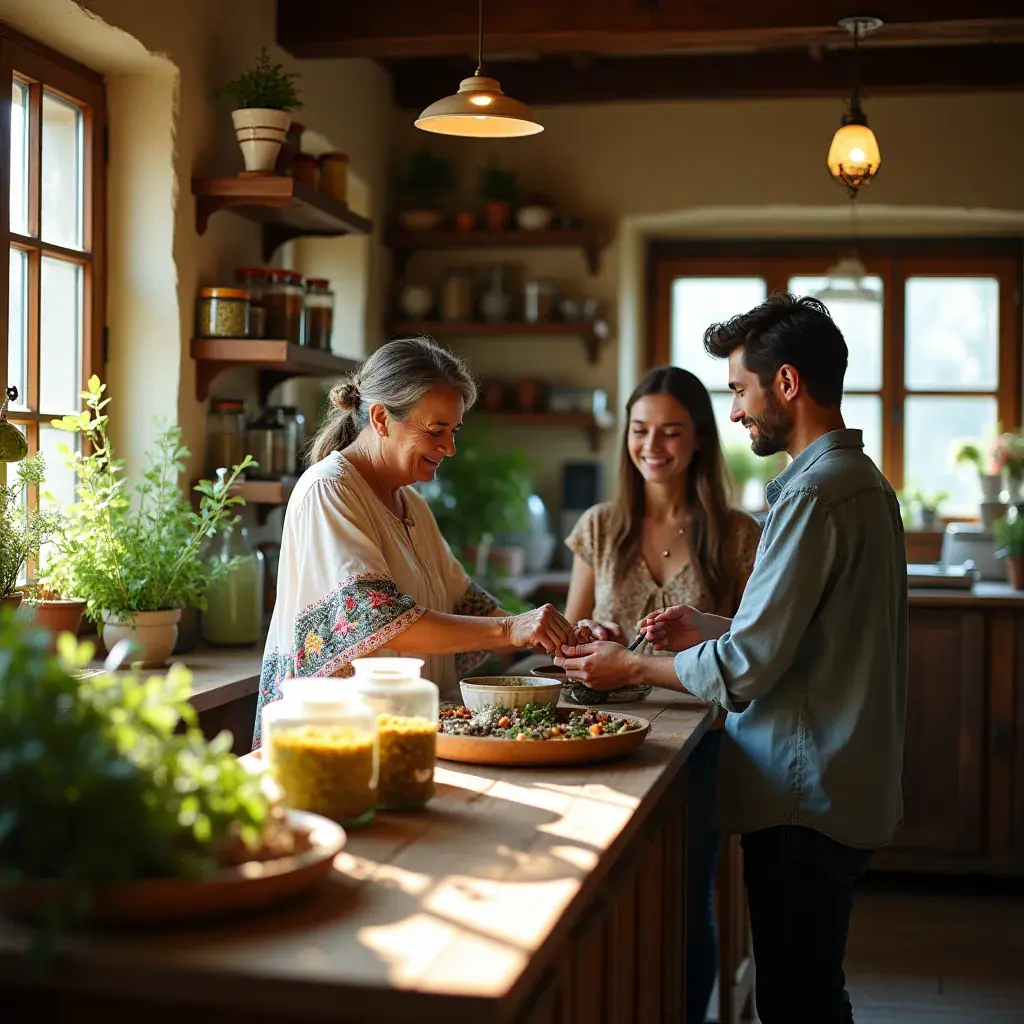 Zöld növények és virágok, amelyek a természetes hipertónia kezelését jelképezik.